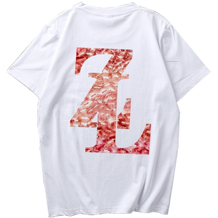 diy定制口红t恤情侣装纯棉唇印自制纯白短袖体恤赠字母模版固色剂