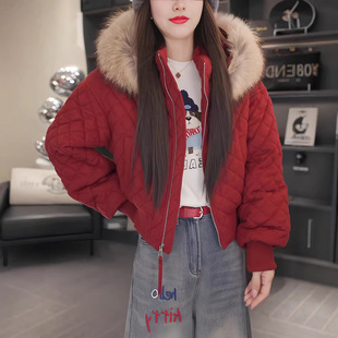 新款巨好看的冬装外套纯色棉衣2025冬季流行慵懒感独特超好看棉服