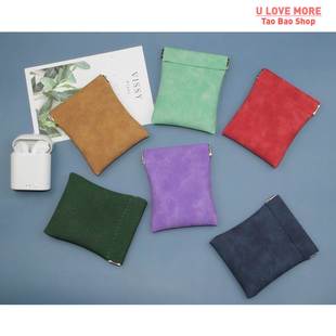 Men Leather Purse Wallet Bag Mini Small Women Coin Short