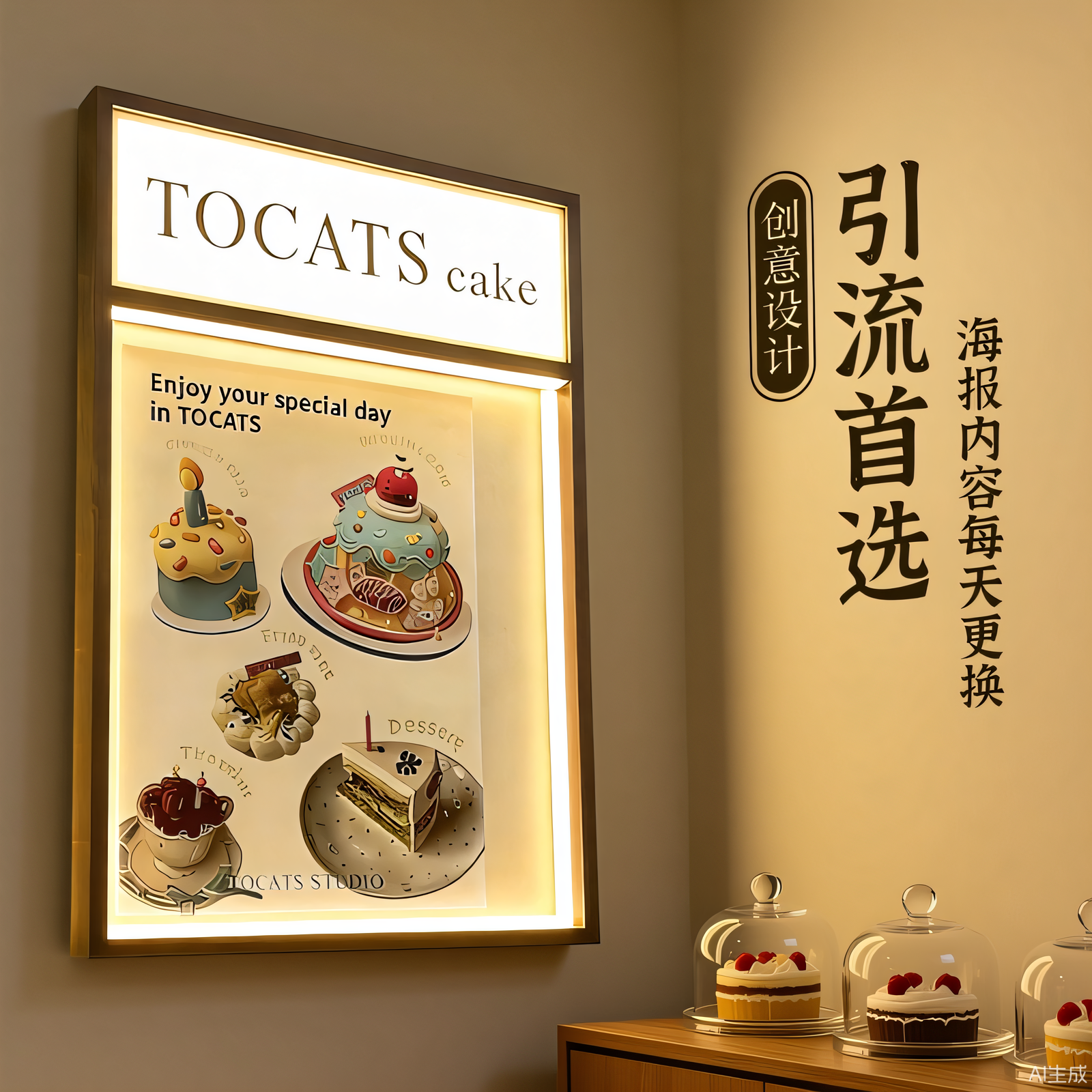 LED灯箱菜单展示牌餐厅商用壁挂式亚克力广告牌室内照明广告招牌