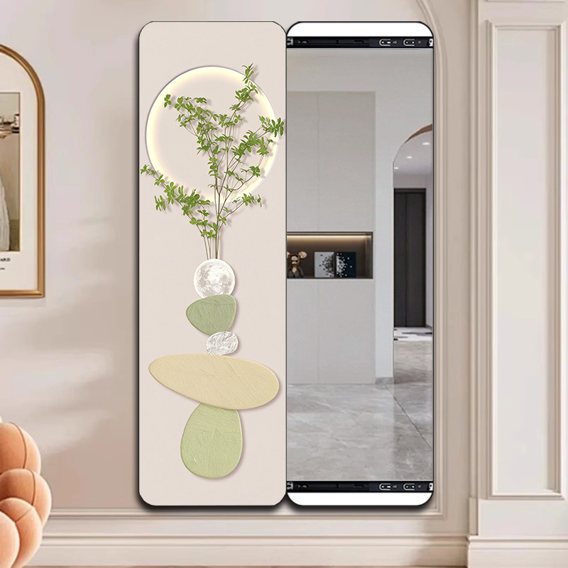 隐藏式装饰画镜子玄关暗藏式穿衣镜全身镜隐形推拉镜装饰镜极简风
