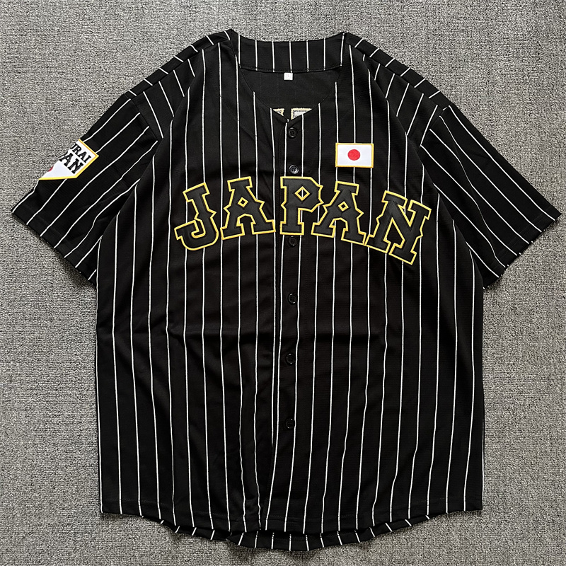 街头嘻哈棒球短袖开衫美式西海岸反光银色球衣Hiphop街舞T恤潮