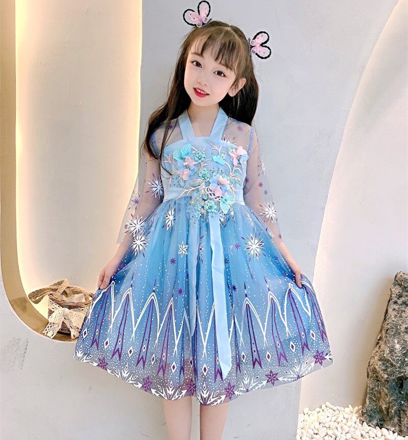 汉服女童古装中国风连衣裙短袖