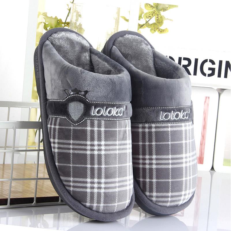 新疆包邮路路佳棉拖鞋男冬季家居室内保暖防滑毛拖鞋男女加厚毛绒