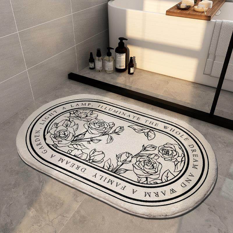 新疆包邮家用化妆室地垫卧室门口脚垫地毯门垫厕所进门轻奢浴室吸