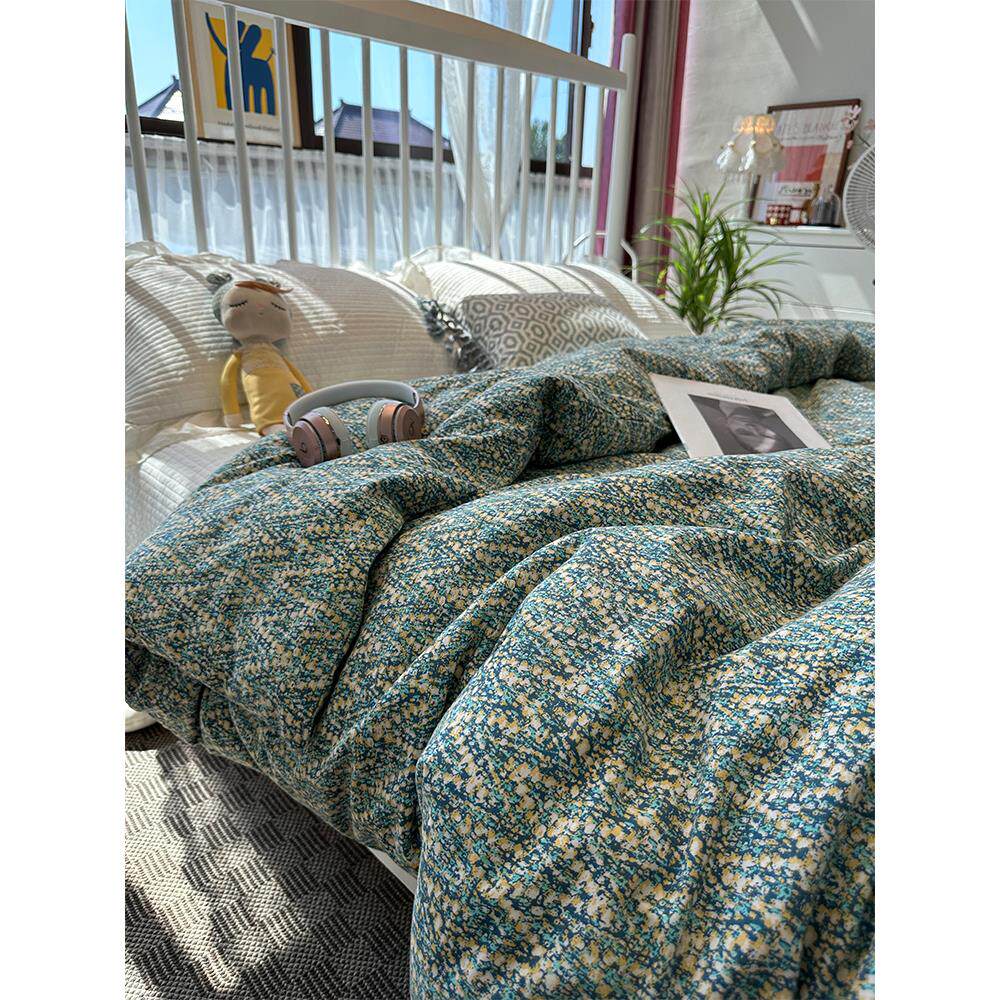 新疆包邮ins风加厚纯棉磨毛被套单件秋冬简约北欧全棉单人双人200