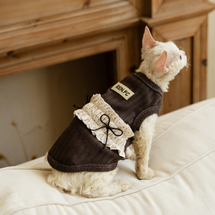 花边保暖卫衣任发财无毛猫衣服斯芬克斯猫德文卷毛猫衣服