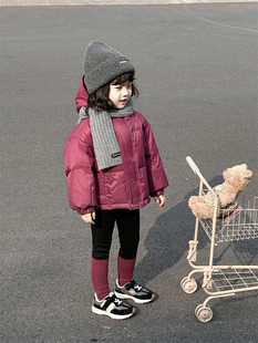 WONIU男女童防水羽绒服可擦洗儿童白鸭绒保暖上衣女孩冬季外套潮