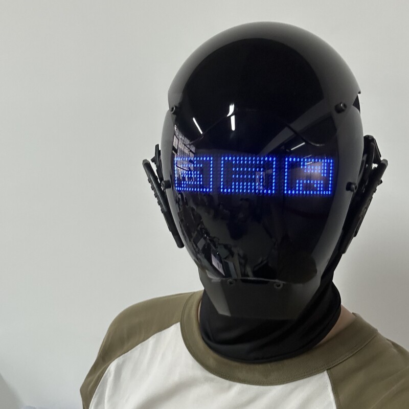 赛博朋克机械头盔COS音乐节万圣节漫展角色全脸手工定制面罩道具