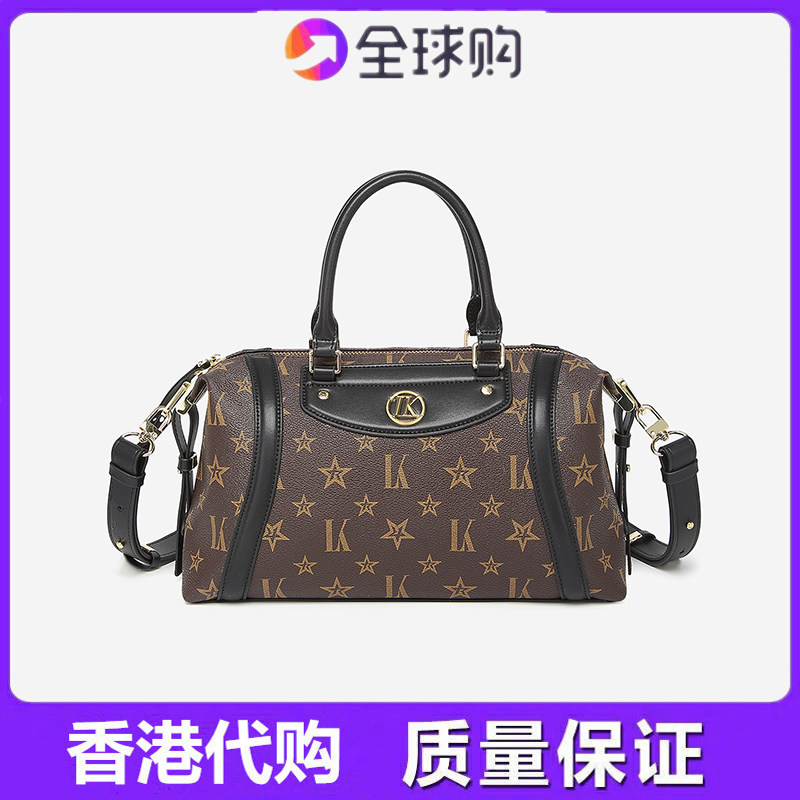 真皮女包2026新款时尚大容量老花枕头包女士高级感百搭单肩斜挎包