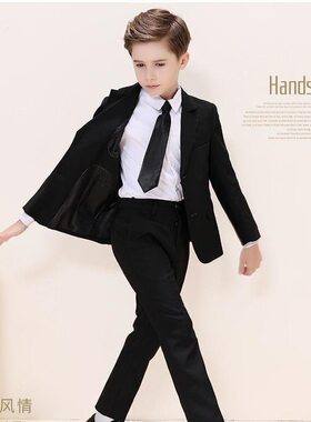 儿童西装套装男童小孩花童礼服中大童英伦风韩版男生小西服演出服