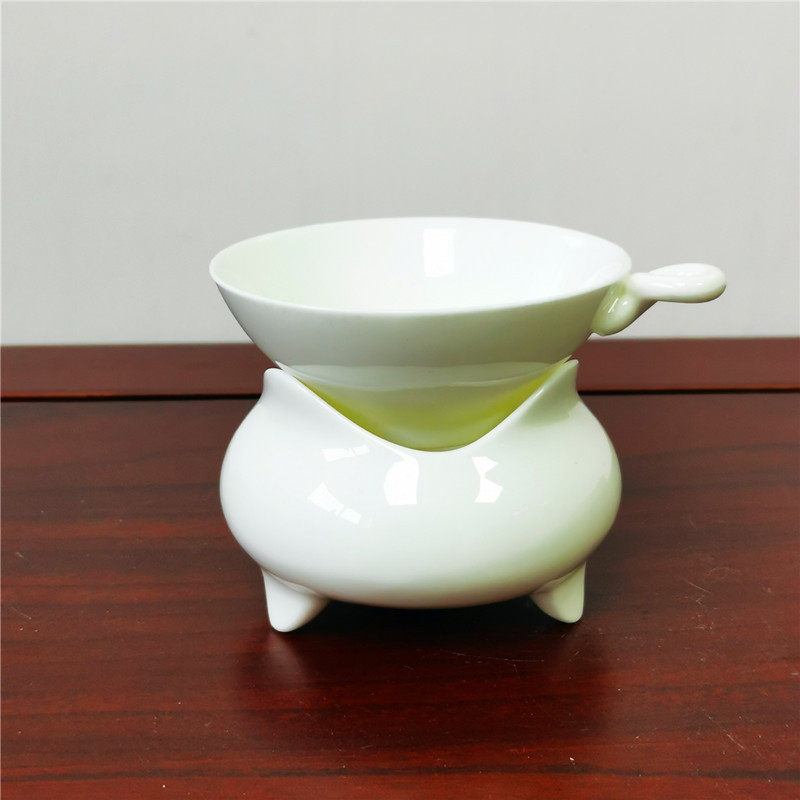 茶漏茶滤骨瓷网纱茶隔漏斗功夫茶陶瓷泡茶滤茶器细网茶具配件滤网