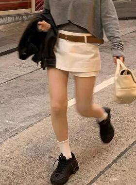 CC-LL韩国东大门代购 春季新款 高腰百搭显瘦防走光A字裙短裙裙裤