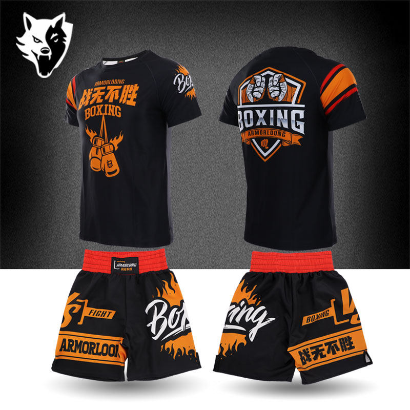 MMA柔术UFC训练综合格斗短袖散打拳击服拳馆武林风俱乐部定做套装