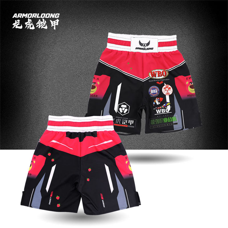 泰拳击短裤格斗UFC儿童比赛训练MMA搏击男女速干定制定做健身赛事