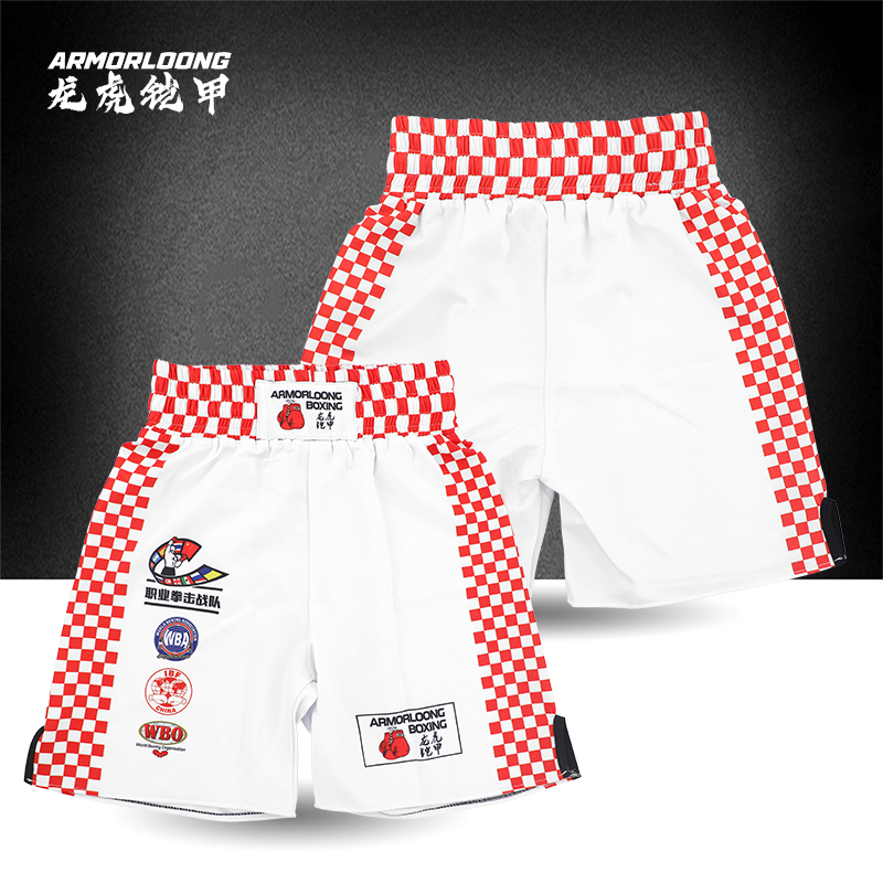 UFC拳击方格5分裤定制短裤速干泰拳击搏击MMA格斗速干训练运动