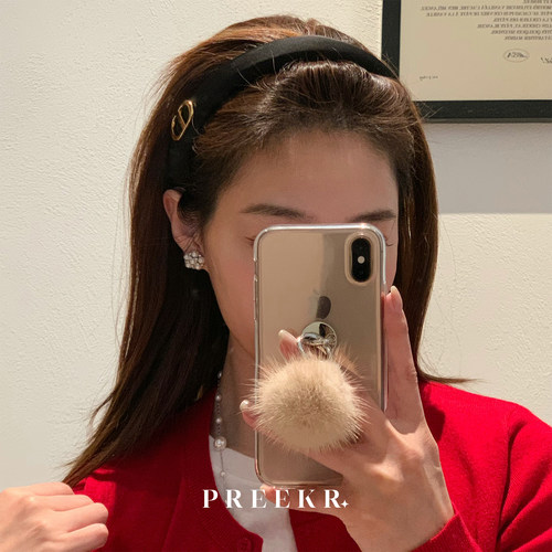 Pree韩系轻奢金标CD小众发箍女高级感发卡头饰洗脸压发头箍发饰