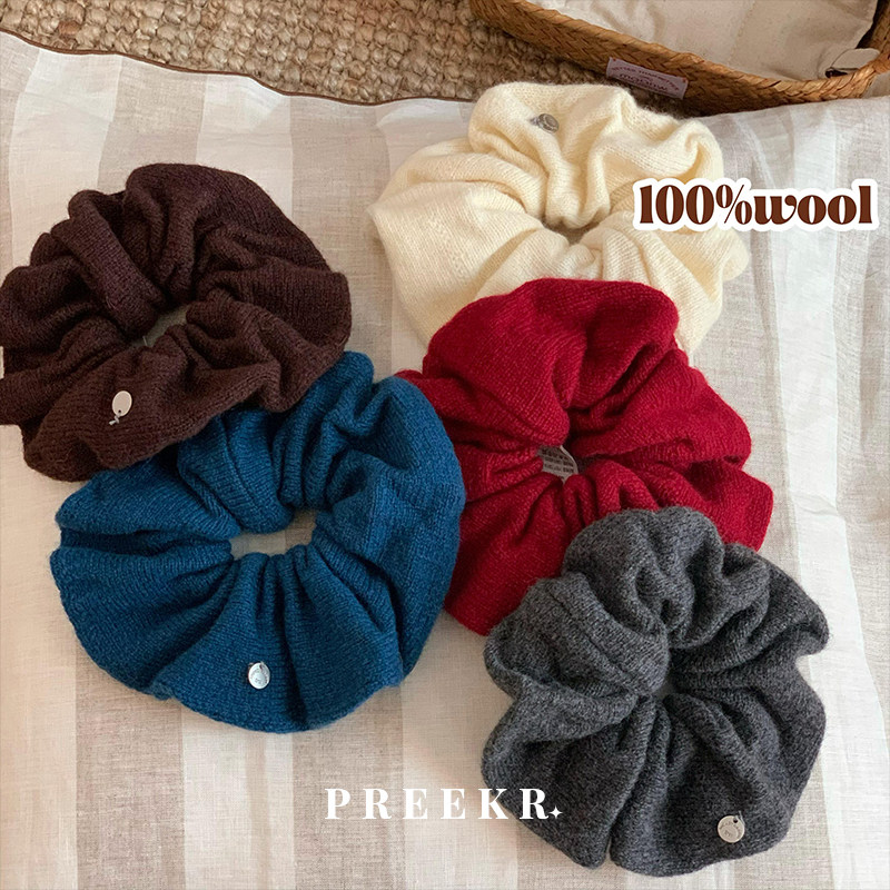 Pree高端纯羊毛发圈大肠圈秋冬复古2025新款气质桑毛线头花发绳,饰品/流行首饰/时尚饰品新,发饰,淘宝优惠券,粉丝福利购,淘宝优惠卷