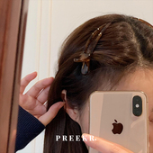 preeKrchic鸭嘴夹高级感轻奢碎发刘化妆边夹发夹女前额侧边刘海夹
