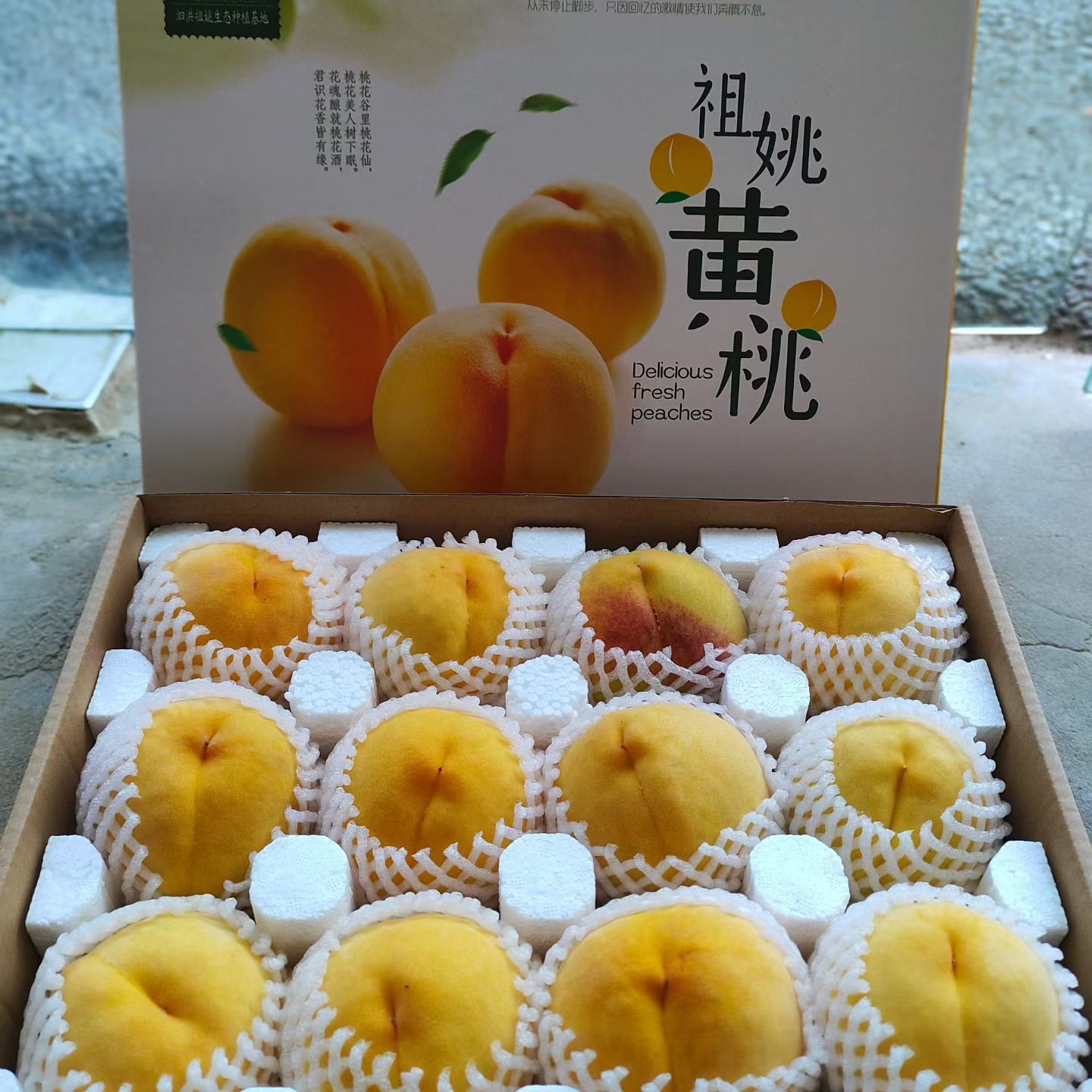 泗洪祖姚9月黄桃自家果园 黄桃精品礼盒12个A果江浙沪皖顺丰包邮