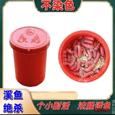天然红蛆虫鲜活鱼饵活饵野钓神饵溪流钓鲫鱼白条马口鲶鱼鳜鱼饵料