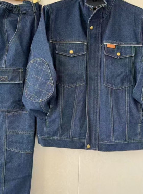 维修防烫套装加厚工作服牛仔春秋