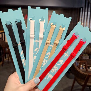 内衣肩带小钩可调节文胸替换带夏季 隐形肩带抹胸吊带透明外露肩带