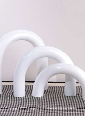 现代简约摆件几何玻璃拱门组合样板间售楼处书房客厅拱门软装饰品