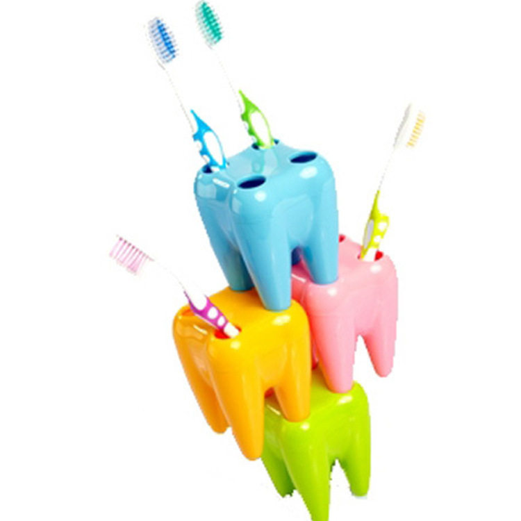 创意家居卫浴用品牙齿型牙刷座/牙刷架/牙刷筒/可印