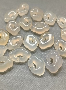 天然玛瑙玉髓新款祥云锁女款吊坠高档生日礼物如意平安锁项链