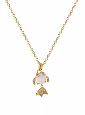 余生有你鱼尾项链新款轻奢锁骨链小众高级感百搭吊坠配饰