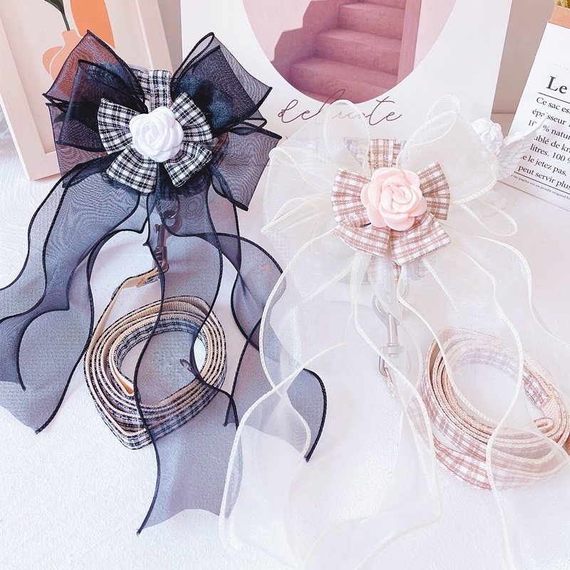 宠物遛猫绳仙女网纱蝴蝶结猫胸背带防挣脱猫咪狗狗牵引绳,宠物/宠物食品及用品,猫牵引绳,淘宝优惠券,粉丝福利购,淘宝优惠卷