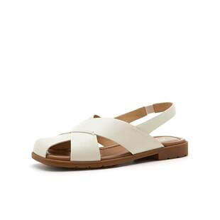 女时尚 专柜正品 Bata罗马假日凉鞋 2026夏款 ARP45BH6 羊皮休闲凉鞋