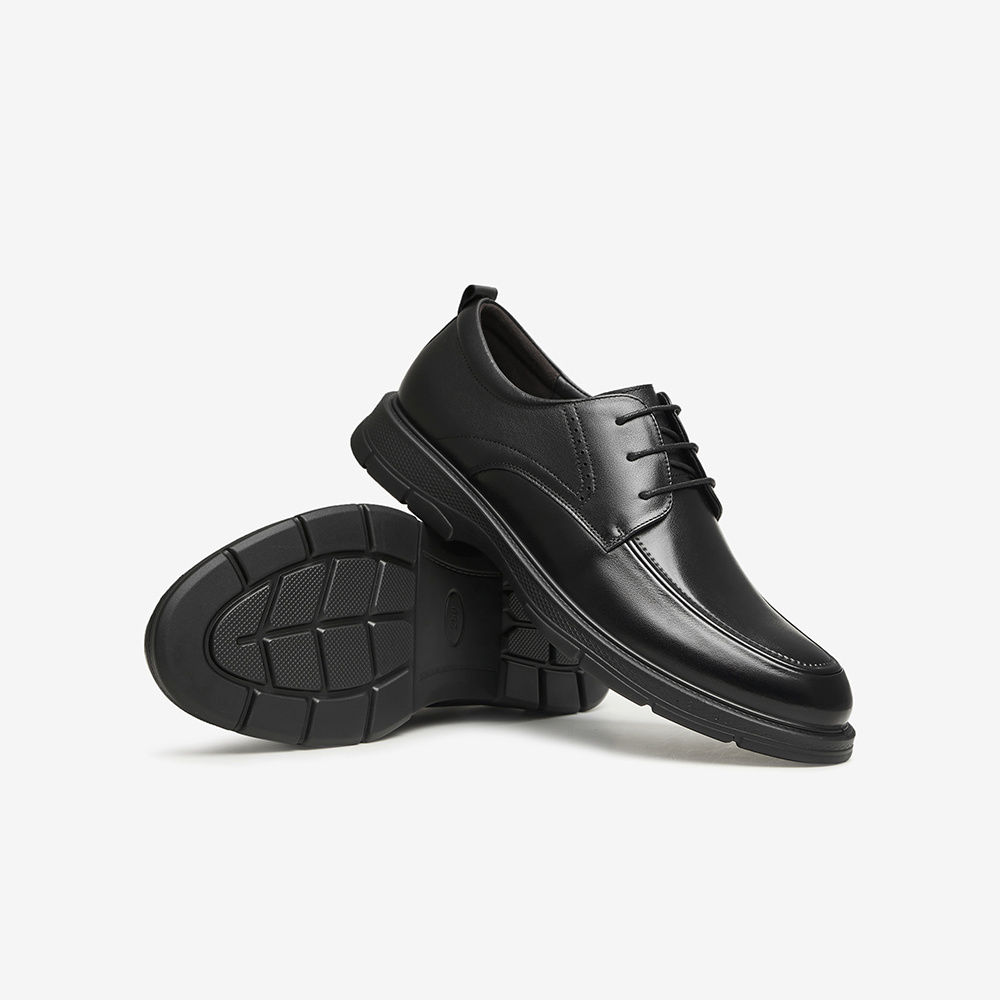 百思图2024春商务平跟真皮休闲鞋