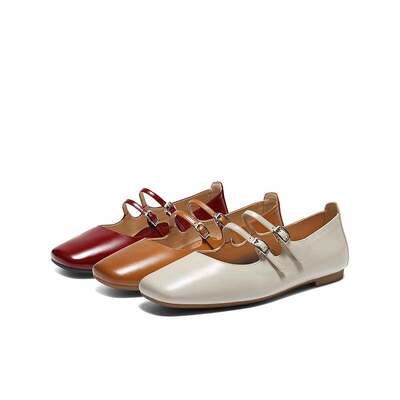 百丽珍妮女孩玛丽珍鞋情人节红色婚鞋单鞋BFK02AQ6