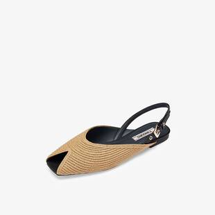 意式 凉鞋 特调2025夏款 平底鱼嘴鞋 AAH32BL5 复古勃肯鞋 73hours女鞋