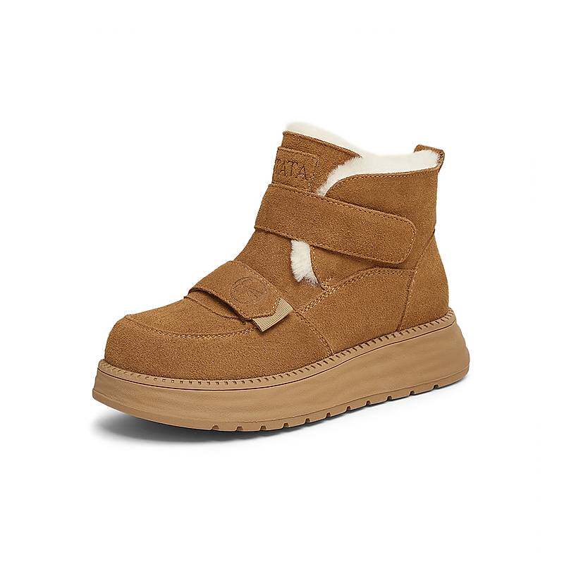 TATA他她雪地靴新款加绒棉鞋毛毛百搭女休闲鞋冬季女鞋子CYY01DD4