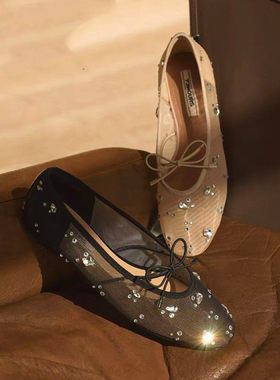 73hours女鞋卡普里岛2025春款法式时尚玛丽珍平底芭蕾鞋AAG84AQ5