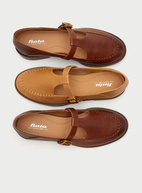 Bata乐福鞋女2026春季新款时尚复古粗跟软底油蜡羊皮单鞋ATA38AA6