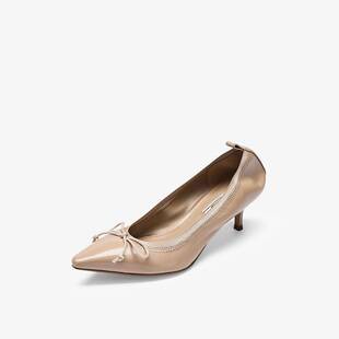 女不累脚单鞋 73hours女鞋 气质尖头高跟鞋 新款 子 温柔回应2025秋季