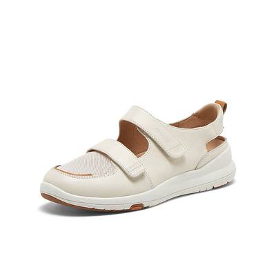 Bata后空凉鞋女2024夏商场新款牛皮运动通勤软底休闲凉鞋AYN02BH4