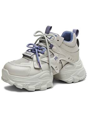 专柜正品天美意老爹鞋运动鞋女银色休闲鞋2025冬新款BM231DM5