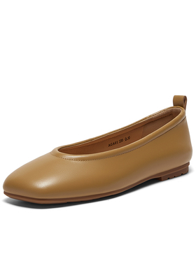 Bata浅口单鞋女2025春季商场新款羊皮软底通勤百搭单鞋AGA01AQ5