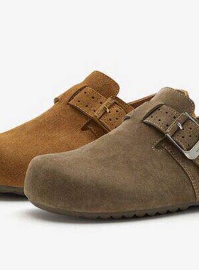 Bata勃肯鞋女2026春商场新款日常休闲舒适通勤牛剖皮单鞋57827AM6