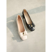 森达通勤鞋 XPX02CQ5 简约气质粗跟浅口单鞋 女款 2025秋新商场同款