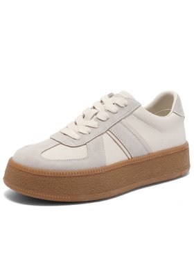 百丽厚底运动德训鞋女2023秋新复古休闲鞋B1301CM3