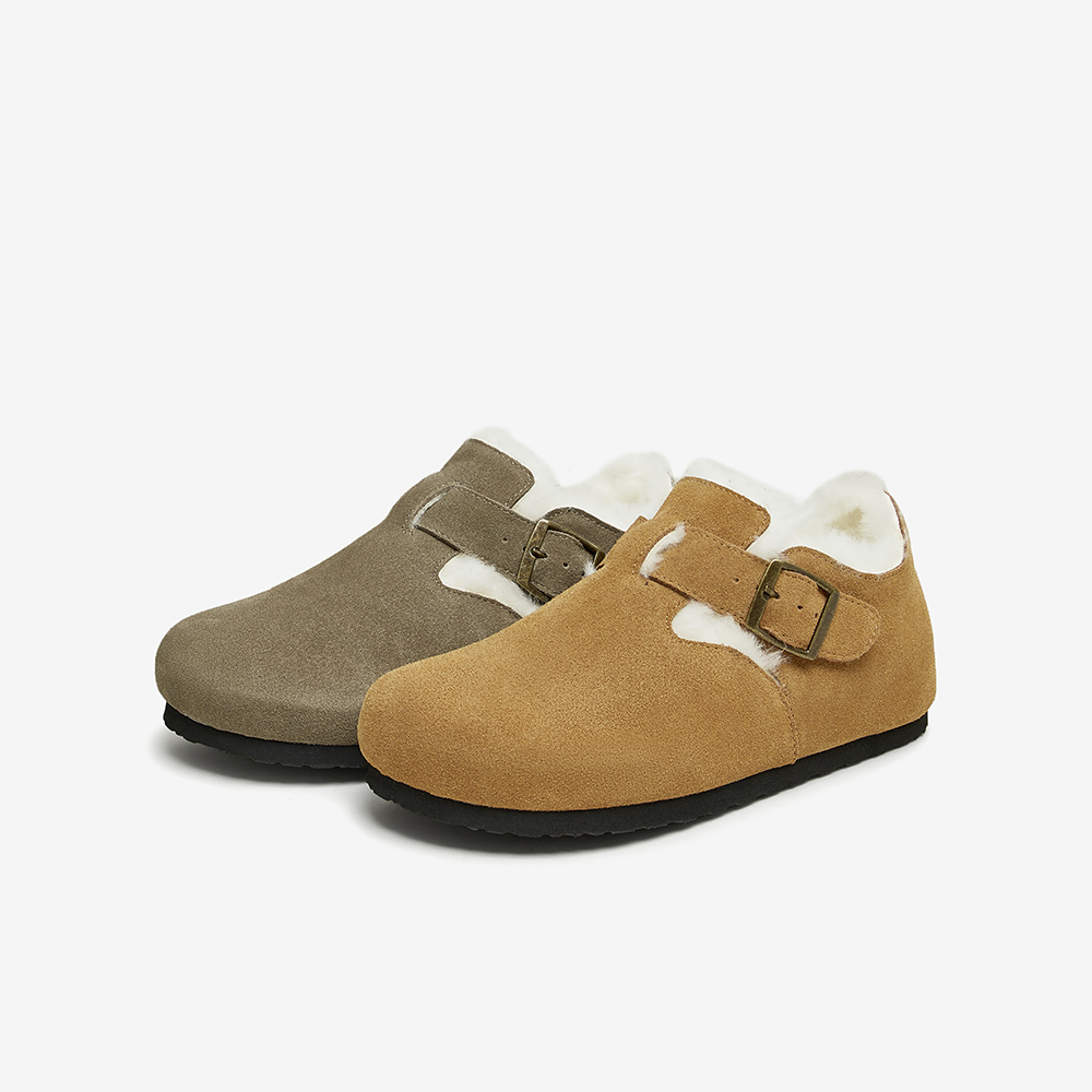 百思图2024冬季新款商场同款复古户外休闲勃肯鞋女单鞋BM309DM4