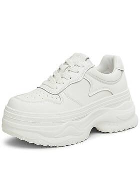 TATA他她轻便厚底休闲板鞋女鞋小白鞋松糕鞋2025春季新款3MY01AM5