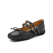 百丽蝴蝶玛丽珍鞋 B4X1DCQ4 单鞋 女202024秋商场同款 双条带扣时尚