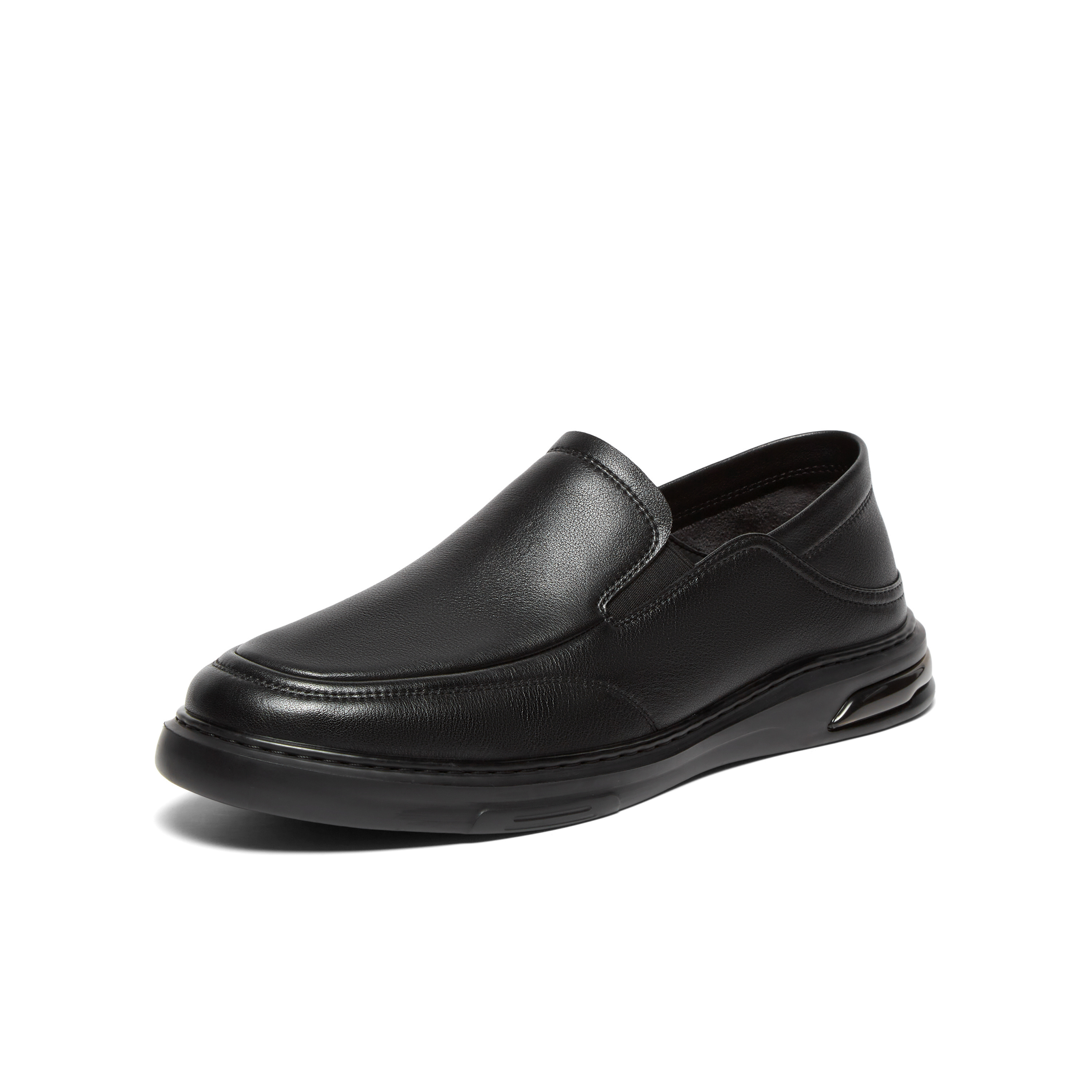 天美意2024秋新款商场同款厚底套脚通勤男休闲皮鞋ESW02CM4